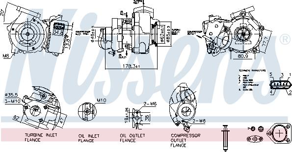 Nissens 93635 - Компресор, наддув autocars.com.ua