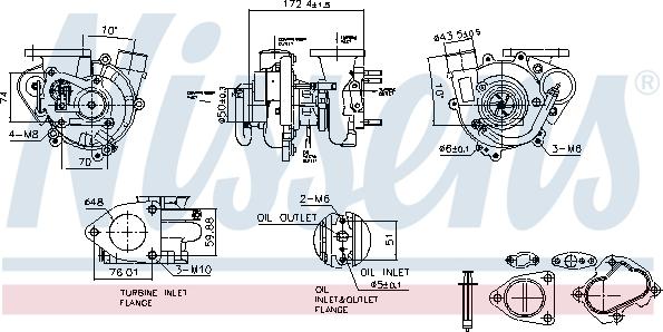 Nissens 93639 - Турбина, компрессор avtokuzovplus.com.ua