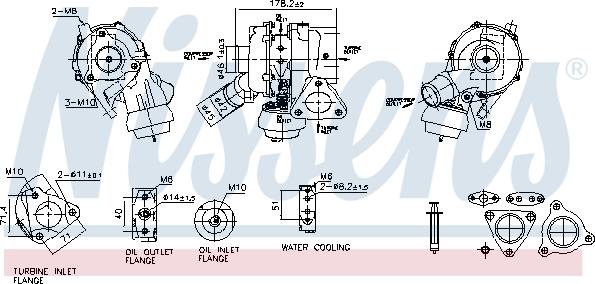 Nissens 93668 - Турбина, компрессор avtokuzovplus.com.ua