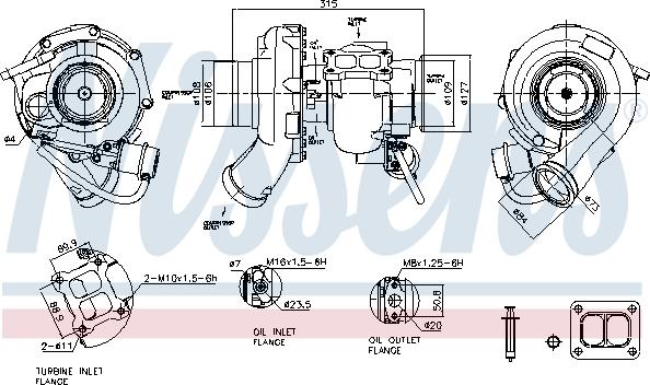 Nissens 93677 - Компресор, наддув autocars.com.ua