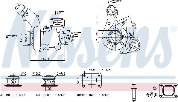 Nissens 93702 - Турбина, компрессор avtokuzovplus.com.ua