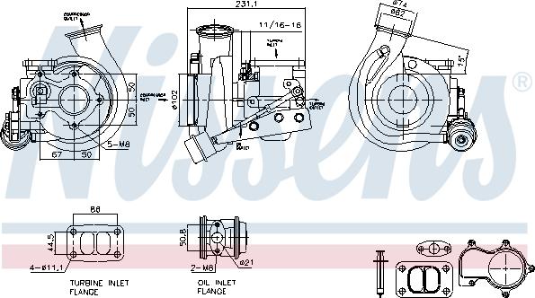 Nissens 93711 - Турбина, компрессор avtokuzovplus.com.ua