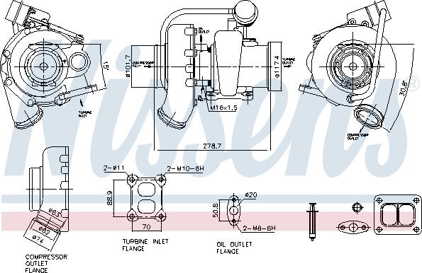 Nissens 93734 - Компресор, наддув autocars.com.ua