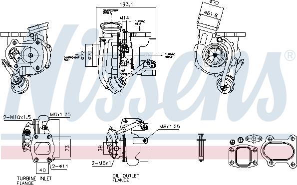 Nissens 93772 - Компресор, наддув autocars.com.ua