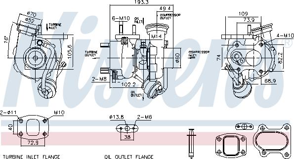 Nissens 93784 - Компресор, наддув autocars.com.ua