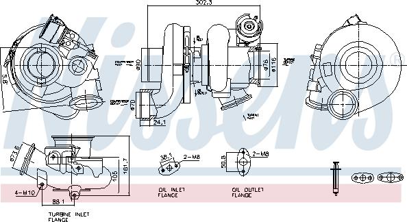 Nissens 93787 - Компресор, наддув autocars.com.ua