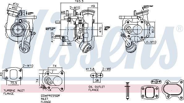 Nissens 93829 - Компресор, наддув autocars.com.ua