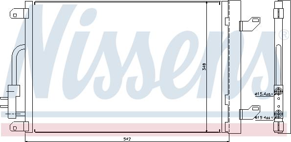 Nissens 940015 - Конденсатор, кондиціонер autocars.com.ua
