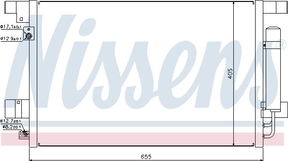 Nissens 940029 - Радиатор кондиционера MITSUBISHI LANCER 07- autodnr.net
