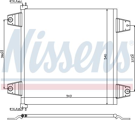 Nissens 940031 - Конденсатор кондиционера avtokuzovplus.com.ua