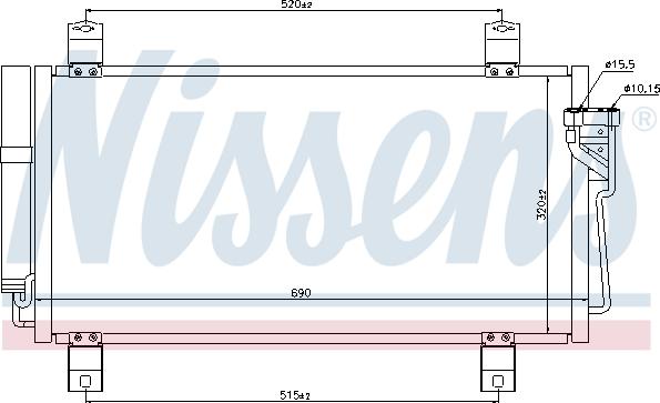 Nissens 940032 - Конденсатор кондиционера avtokuzovplus.com.ua