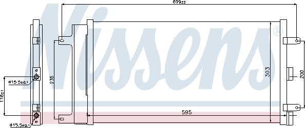 Nissens 940061 - Конденсатор, кондиціонер autocars.com.ua