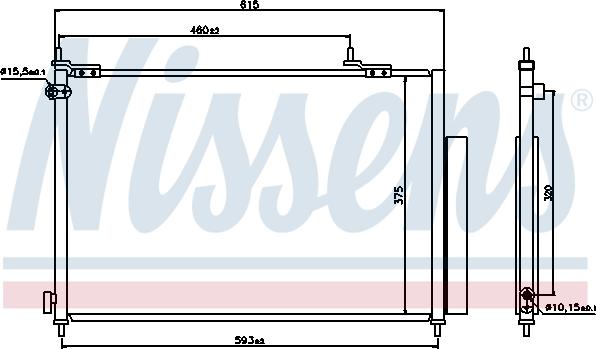 Nissens 940062 - Конденсатор, кондиціонер autocars.com.ua