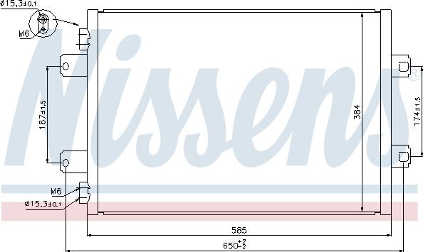 Nissens 940077 - Радiатор кондицiонера autocars.com.ua