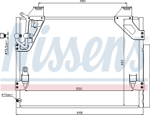 Nissens 940082 - Конденсатор, кондиціонер autocars.com.ua