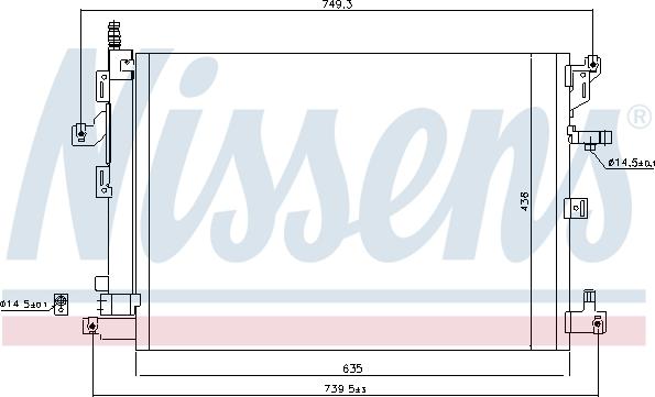 Nissens 940089 - Конденсатор, кондиціонер autocars.com.ua