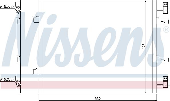 Nissens 940147 - Конденсатор, кондиціонер autocars.com.ua