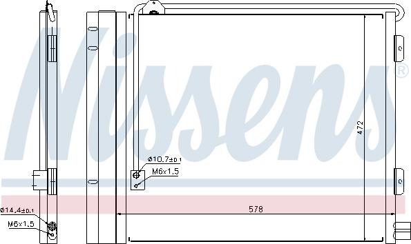 Nissens 940179 - Конденсатор, кондиціонер autocars.com.ua