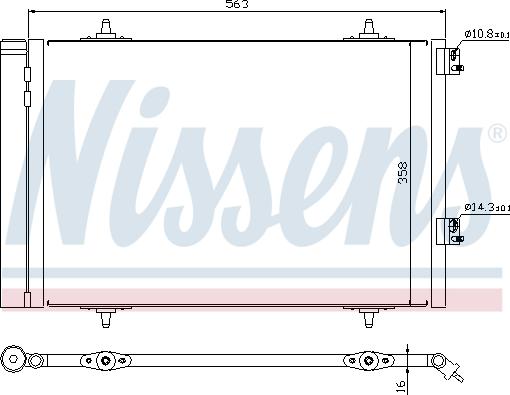 Nissens 940189 - Конденсатор, кондиціонер autocars.com.ua