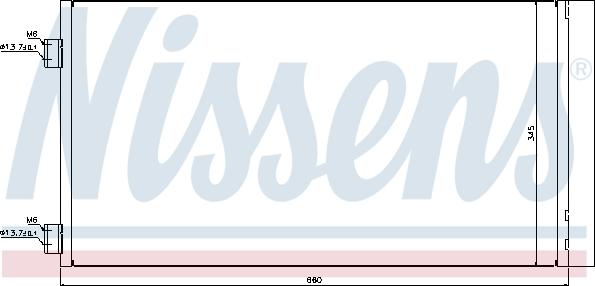 NISSENS 940204 - Конденсатор, кондиціонер autocars.com.ua