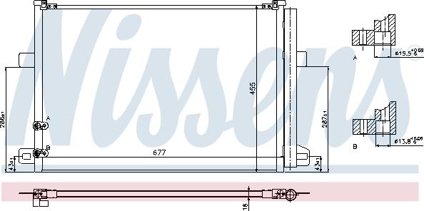 Nissens 940225 - Конденсатор, кондиціонер autocars.com.ua