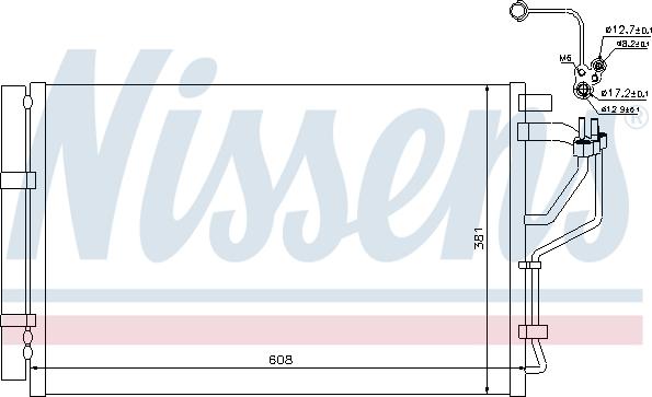 Nissens  940268 - Конденсатор, кондиціонер autocars.com.ua