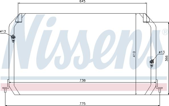 Nissens 94026 - Конденсатор, кондиціонер autocars.com.ua