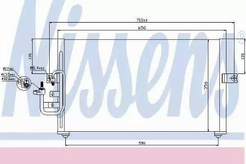 Nissens 940312 - Конденсатор кондиционера avtokuzovplus.com.ua