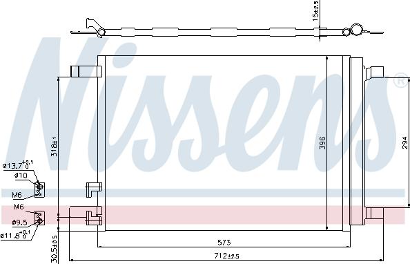 Nissens 940319 - Конденсатор, кондиціонер autocars.com.ua