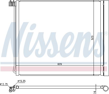 Nissens 940339 - Конденсатор, кондиціонер autocars.com.ua