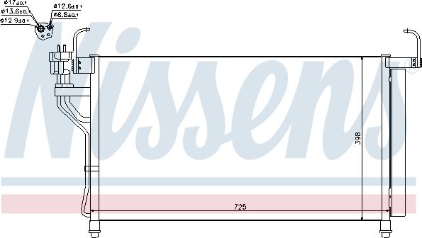 Nissens  940350 - Конденсатор кондиционера avtokuzovplus.com.ua