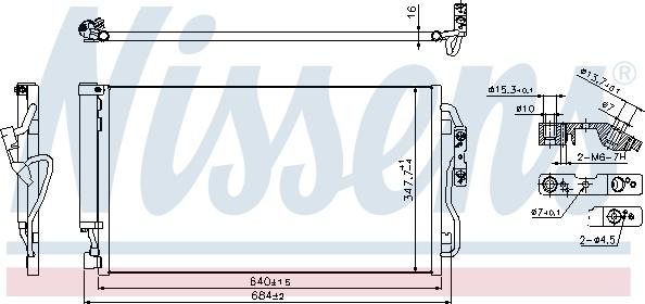 Nissens 940357 - Конденсатор, кондиціонер autocars.com.ua