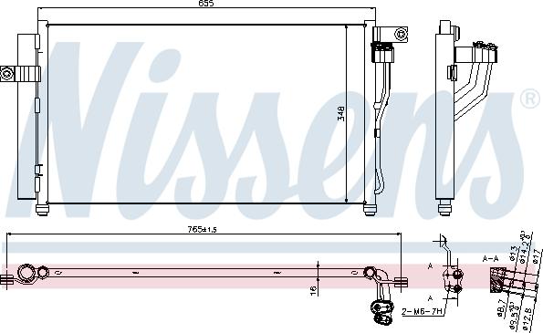 Nissens  940360 - Конденсатор кондиционера avtokuzovplus.com.ua