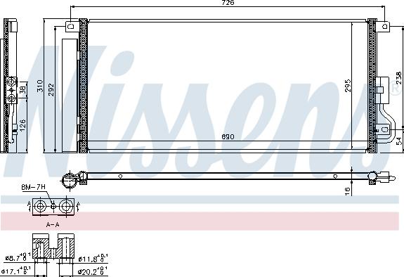 Nissens 940390 - Конденсатор без хладогену autocars.com.ua