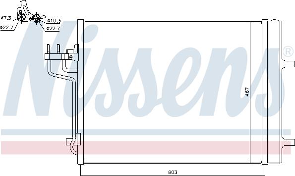 Nissens 940398 - Конденсатор, кондиціонер autocars.com.ua