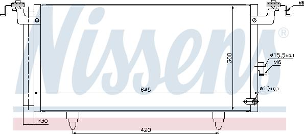 Nissens 940399 - Конденсатор, кондиціонер autocars.com.ua