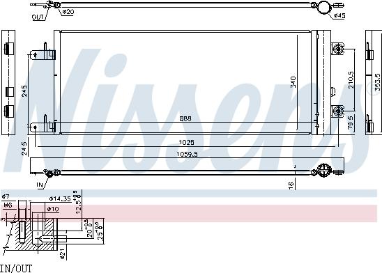 Nissens 940409 - Конденсатор, кондиціонер autocars.com.ua