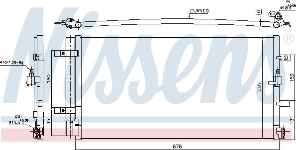 Nissens 940430 - Конденсатор, кондиціонер autocars.com.ua