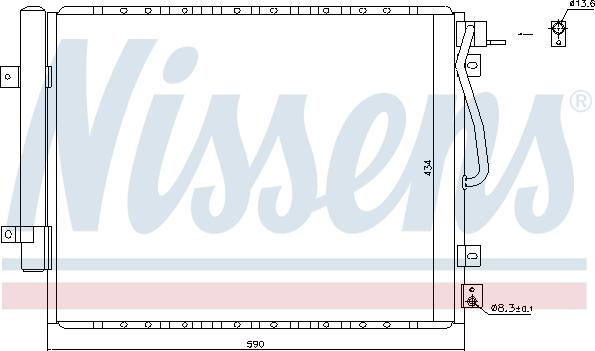 Nissens  940436 - Конденсатор кондиционера avtokuzovplus.com.ua