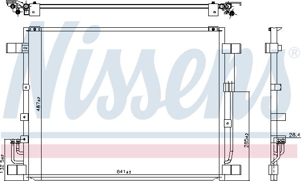 Nissens 940444 - Конденсатор, кондиціонер autocars.com.ua