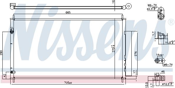 Nissens 940446 - Конденсатор, кондиціонер autocars.com.ua