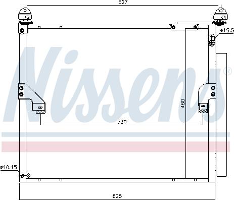 Nissens 940508 - Конденсатор, кондиціонер autocars.com.ua