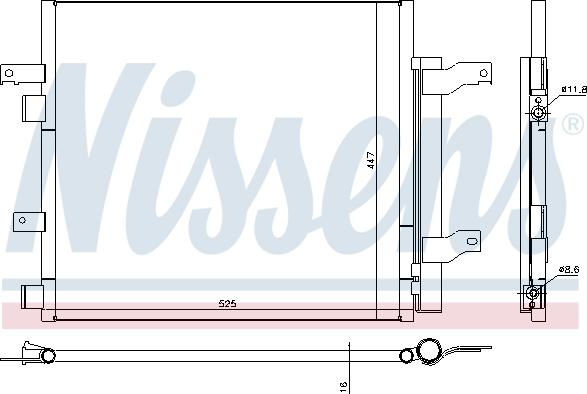 NISSENS 940536 - Конденсатор, кондиціонер autocars.com.ua