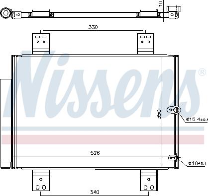 Nissens 940560 - Конденсатор, кондиціонер autocars.com.ua