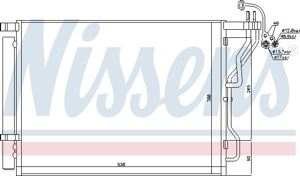 Nissens 940563 - Конденсатор без хладогену autocars.com.ua