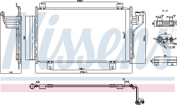 Nissens 940575 - Конденсатор, кондиціонер autocars.com.ua