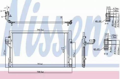 Nissens 940621 - Конденсатор кондиционера avtokuzovplus.com.ua