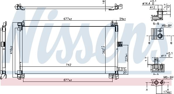 Nissens 940656 - Конденсатор, кондиціонер autocars.com.ua