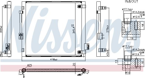 NISSENS 940688 - Конденсатор, кондиціонер autocars.com.ua