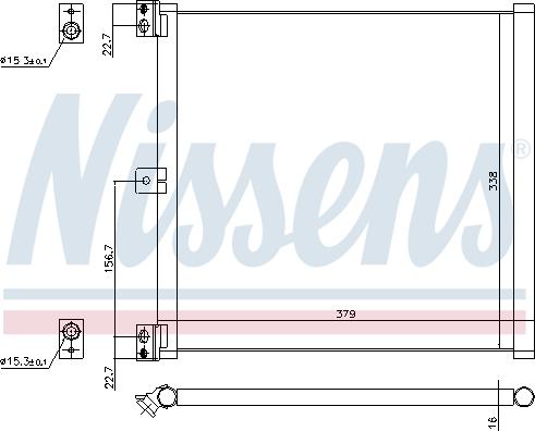 Nissens 940703 - Конденсатор, кондиціонер autocars.com.ua